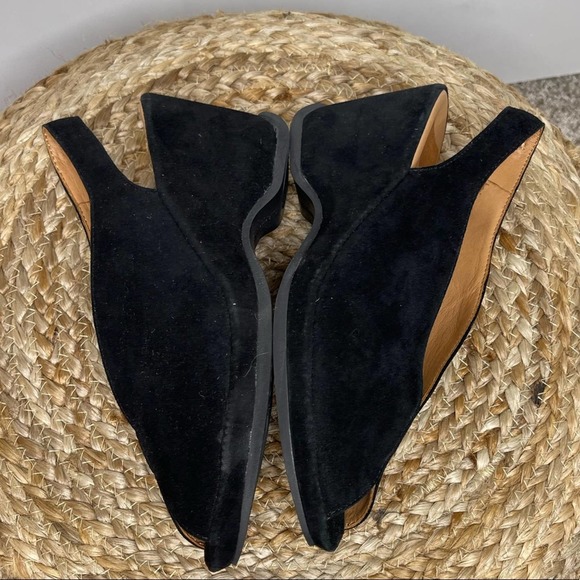 Chic Black Suede Wedge Sandals - Picture 5 of 9